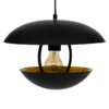 SUSPENSION METAL ESTEE NOIR DORE D.33CM