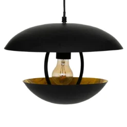 SUSPENSION METAL ESTEE NOIR DORE D.33CM