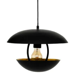 SUSPENSION METAL ESTEE NOIR DORE D.33CM