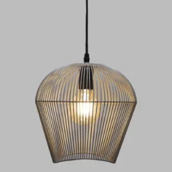 SUSPENSION METAL FILAIRE JENA GRIS D.26CM