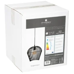 SUSPENSION METAL FILAIRE JENA NOIR D.26CM