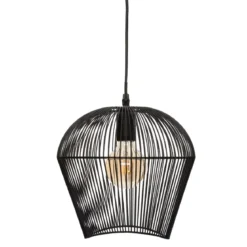 SUSPENSION METAL FILAIRE JENA NOIR D.26CM