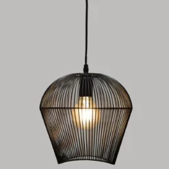 SUSPENSION METAL FILAIRE JENA NOIR D.26CM