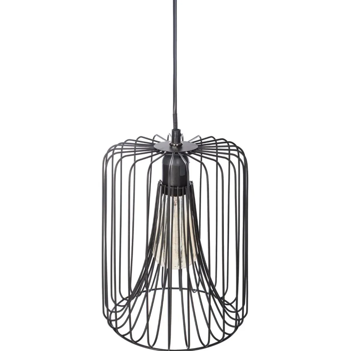 SUSPENSION METAL FILAIRE NOIR D.20X25CM