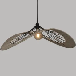 SUSPENSION METAL FIL CALY NOIR NATUREL D.75CM