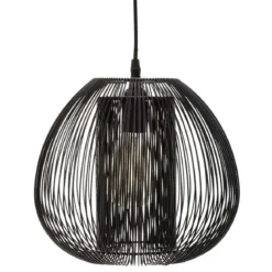 SUSPENSION METAL FIL NOIR NODA H.25CM