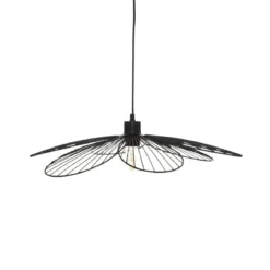 SUSPENSION METAL FLEUR NOIR D.57CM