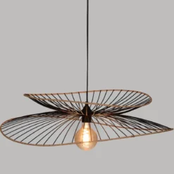 SUSPENSION METAL RATTAN ALARA NOIR D.69.5CM