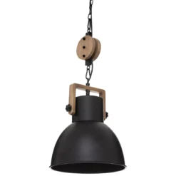 SUSPENSION METAL SILAS NOIR D.23CM