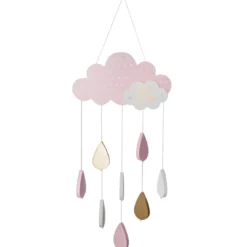 SUSPENSION NUAGE ROSE