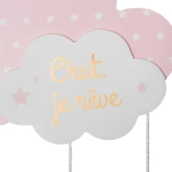 SUSPENSION NUAGE ROSE