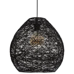 SUSPENSION PAPIER NOIR MONA D.34CM