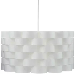 SUSPENSION PAPIER PLASTIQUE MOKI BLANC D.42CM