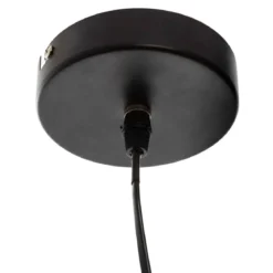 SUSPENSION ROTIN LEA NOIR D.49CM