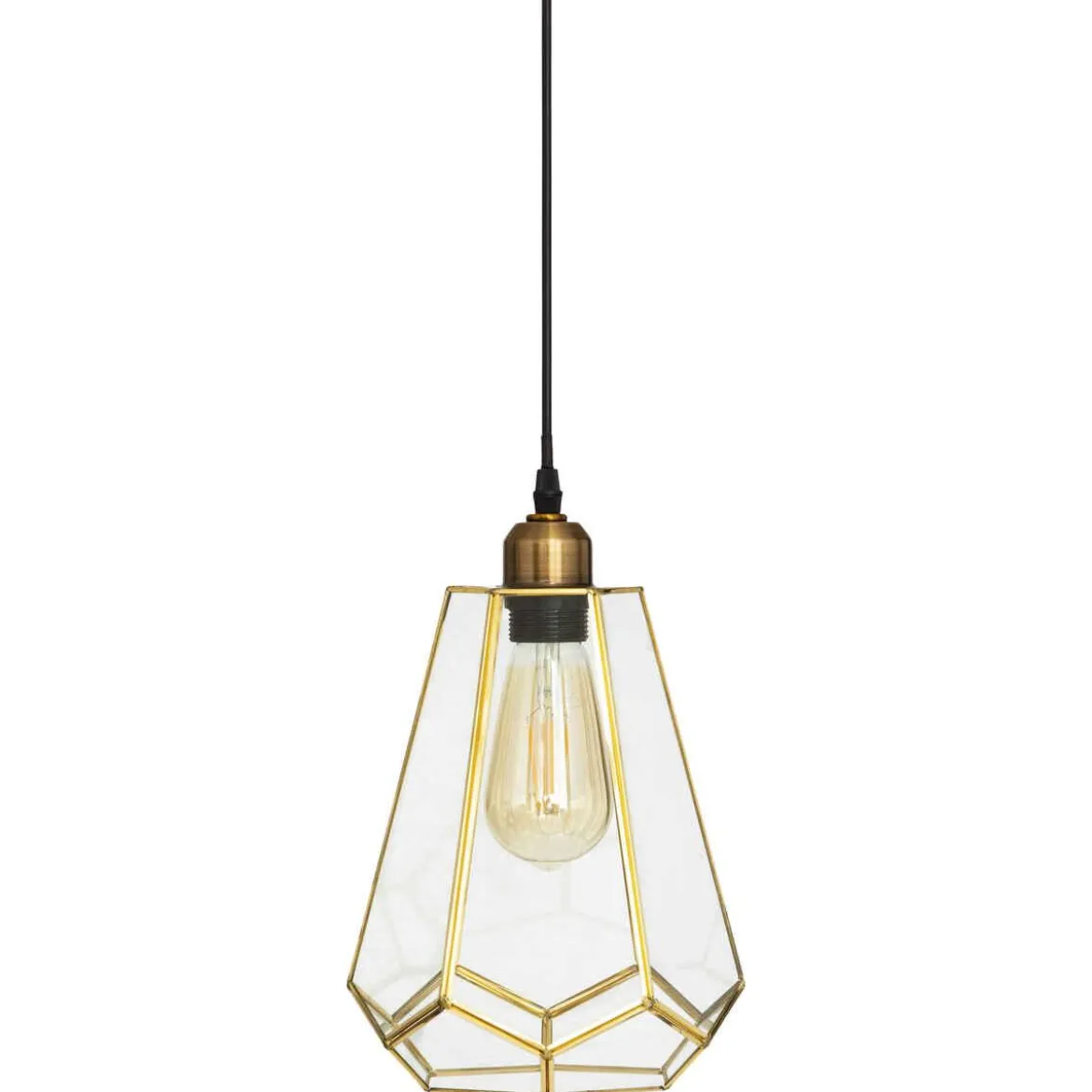 SUSPENSION VERRE ULI DORE D.20CM