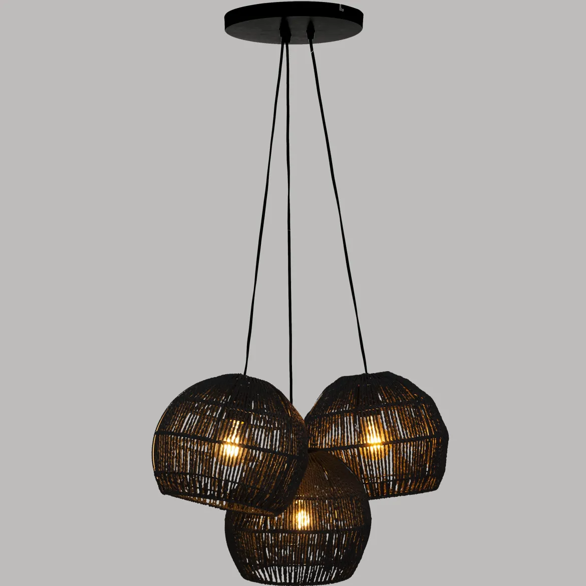 SUSPENSION X3 CORDE TROPIQUES AUSTRALES NOIR D.24.5CM