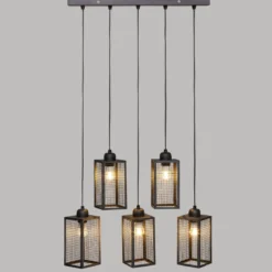 SUSPENSION X5 METAL HUNE NOIR L.28CM
