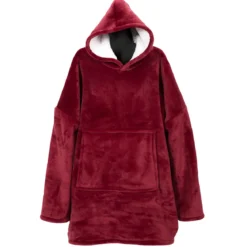 SWEAT A CAPUCHE INTERIEUR SHERPA ROUGE