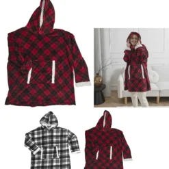 SWEAT PLAID IMPRIME DETAIL SHERPA