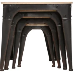 TABLE APPOINT TOROF NOIR D.40X40X41.5CM