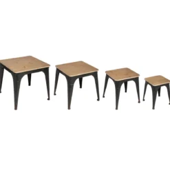 TABLE APPOINT TOROF NOIR D.40X40X41.5CM