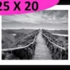 TABLEAU 25 CM X 20 CM BAGUETTE NOIRE  PROMENADE NATURE