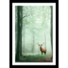 TABLEAU 25X35CM BAGUETTE NOIRE MAT CERF