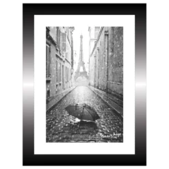 TABLEAU 15X20CM BAGUETTE NOIRE PARAPLUIE