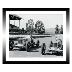 TABLEAU 30X25CM BAGUETTE NOIRE VINTAGE CARS