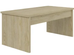 TABLE AVEC PLATEAU RELEVABLE MELAMINE BOIS CLAIRE