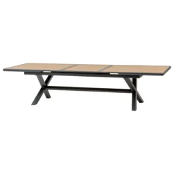 TABLE AXIOME EXTENSIBLE ALUMINIUM NOIX GRAPHITE 12 PLACES