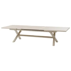 TABLE AXIOME EXTENSIBLE ALUMINIUM LIN ARGILE 12 PLACES