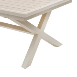 TABLE AXIOME EXTENSIBLE ALUMINIUM LIN ARGILE 12 PLACES