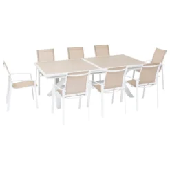 TABLE AXIOME EXTENSIBLE ALUMINIUM LIN 10 PLACES