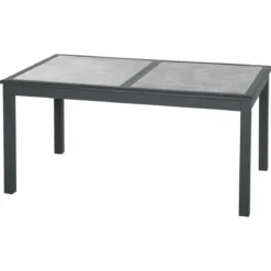 TABLE AZUA EXTENSIBLE VERRE STORM GRAPHITE 10 PLACES