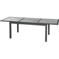 TABLE AZUA EXTENSIBLE VERRE STORM GRAPHITE 10 PLACES