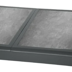 TABLE AZUA EXTENSIBLE VERRE STORM GRAPHITE 10 PLACES