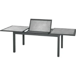 TABLE AZUA EXTENSIBLE VERRE STORM GRAPHITE 10 PLACES