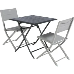 TABLE AZUA PLIANTE ALUMINIUM GRAPHITE 2 PLACES