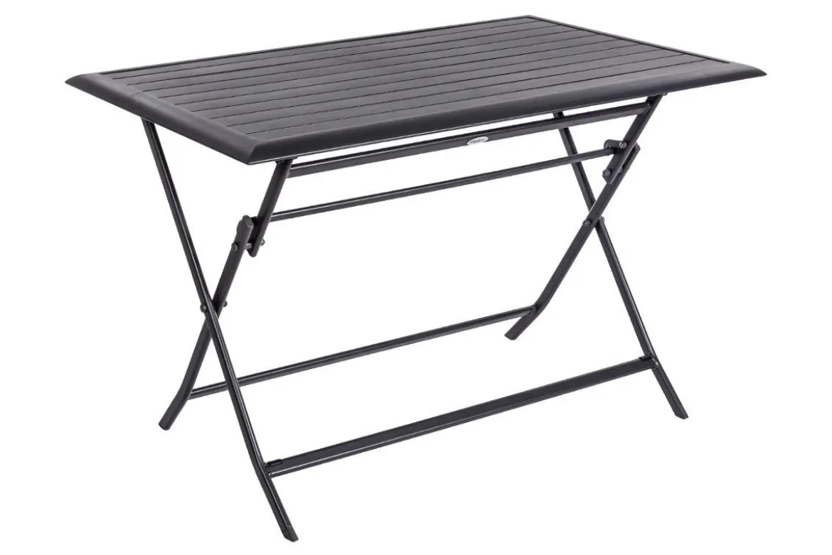 TABLE AZUA PLIANTE ALUMINIUM GRAPHITE 4 PLACES