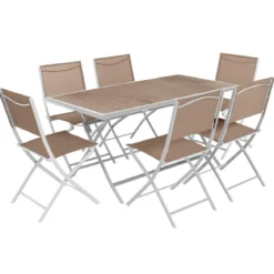 TABLE AZUA PLIANTE HOUBLON 6 PLACES