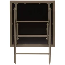 TABLE AZUA PLIANTE VERRE IMPRIME 2 PLACES TRUFFE CAFE