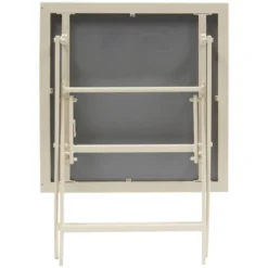 TABLE AZUA PLIANTE VERRE IMPRIME 2 PLACES EPEAUTRE ARGILE