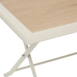 TABLE AZUA PLIANTE VERRE IMPRIME 6 PLACES EPEAUTRE ARGILE