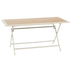 TABLE AZUA PLIANTE VERRE IMPRIME 6 PLACES EPEAUTRE ARGILE