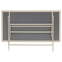 TABLE AZUA PLIANTE VERRE IMPRIME 6 PLACES EPEAUTRE ARGILE