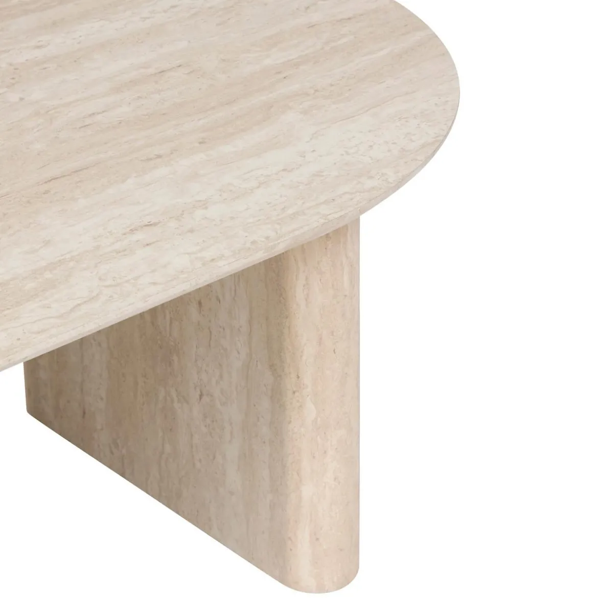 TABLE BASSE ANAYA EFFET TRAVERTIN BEIGE 120X60X40CM
