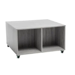TABLE BASSE 4 CASES MIX GRIS