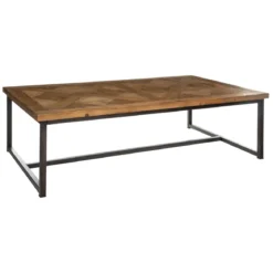 TABLE BASSE MARQUETE CORTE D.130X75X38CM
