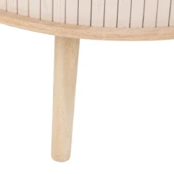 TABLE BASSE 2 PORTES NYSOS BEIGE D.60X60X40.7CM